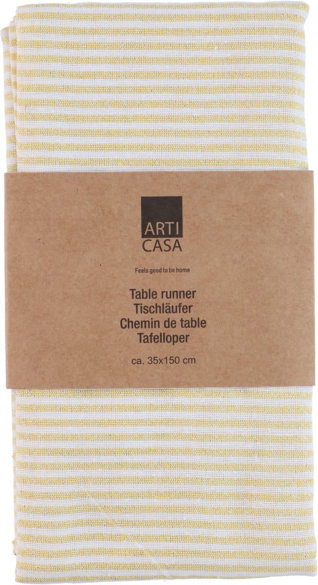 Table runner stripe lurex yell