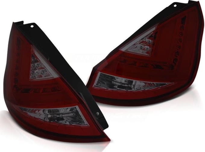 Achterlichten FORD FIESTA MK7 12-16 HB ROOD SMOKE LED STRIP