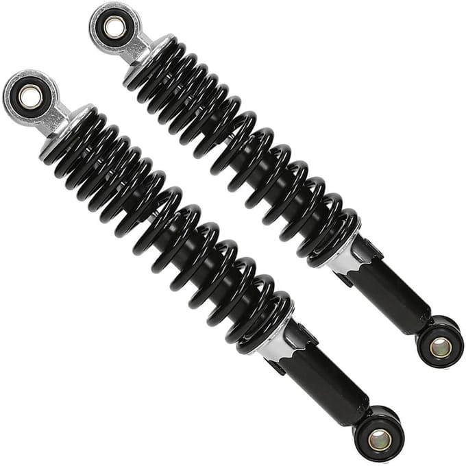 MKX Schokbrekerset 280mm Gilera Citta, Puch Maxi, Tomos zwart/chroom