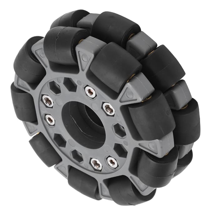 100mm Dubbel Plastic Omni Directioneel Wiel Belasting 20KG voor Platform Robot Kit 14049