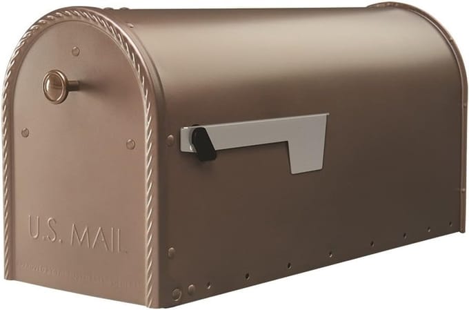 Grote Post-Mount Brievenbus - Venetiaans Bronzen Staal