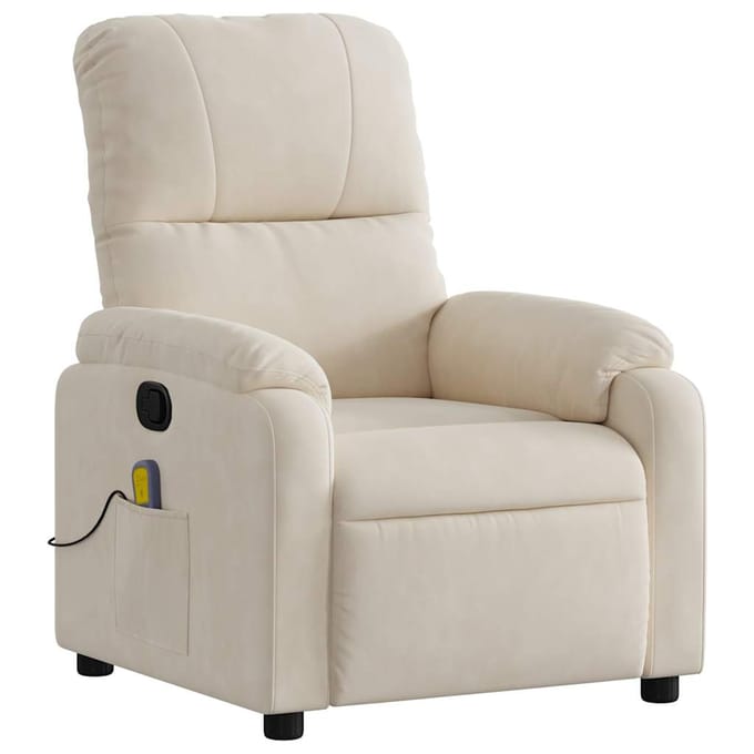 vidaXL - Massagestoel - microvezelstof - beige