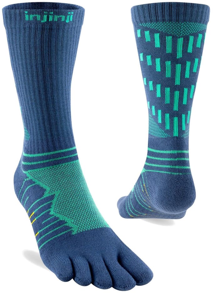 Injinji Ultra Run Crew - Diep blauw/Groen - 44-47