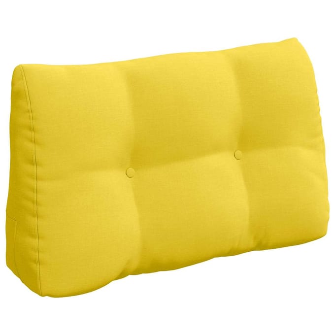 vidaXL - Rugkussen - Licht - Geel - 80 - x - 50 - x - 24 - cm - Stof