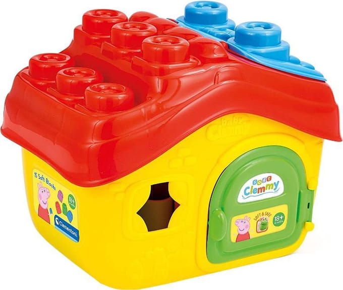 Bouwset klein huis en 15 zachte blokken Peppa Pig