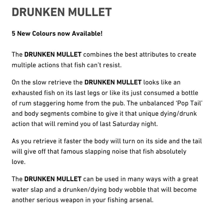 Chasebaits Drunken Mullet 95 mm 19 gram Drijvend Aas 08 (5441)