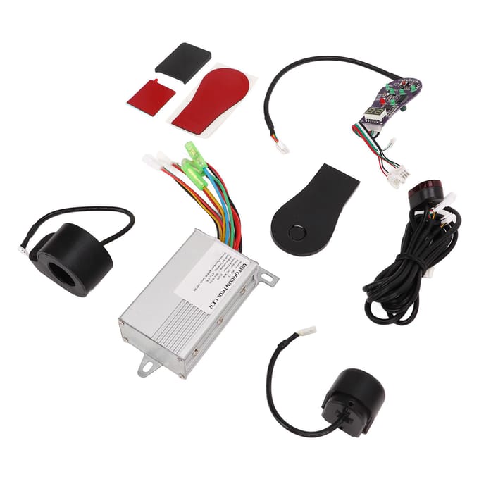 Kit Contrôleur 36V 350W avec Tableau de Bord Accélérateur au Pouce Ensemble d'Accessoires d'Assemblage pour Trottinette Électrique white