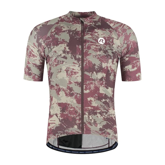Rogelli Essential Graphic II Heren Fietsshirt - Korte mouw - Bordeaux