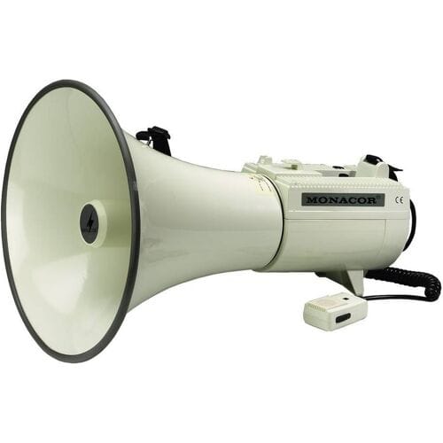 Monacor TM-45 Megafoon Met handmicrofoon, Met geluiden