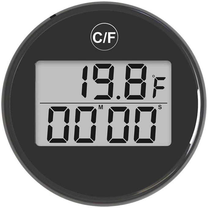 Temperatuurmeter Ijsbad - Watertemperatuurmeter Timer - Herstel Meten - Waterdicht Drijvend - 8 cm - Zwart