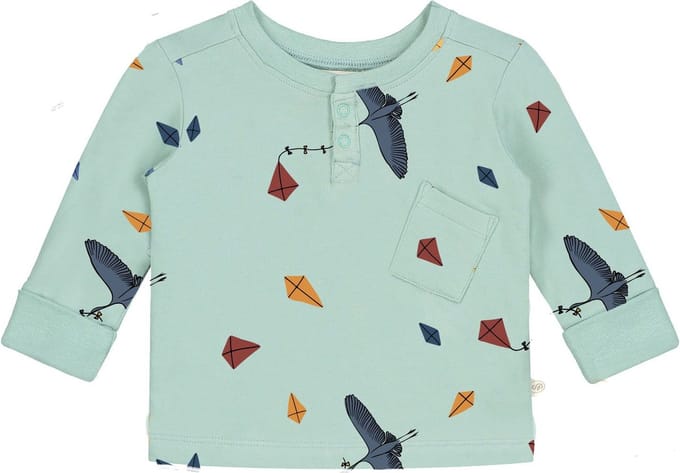 Smitten Organic Kite Print Long Sleeve T-Shirt 110-116