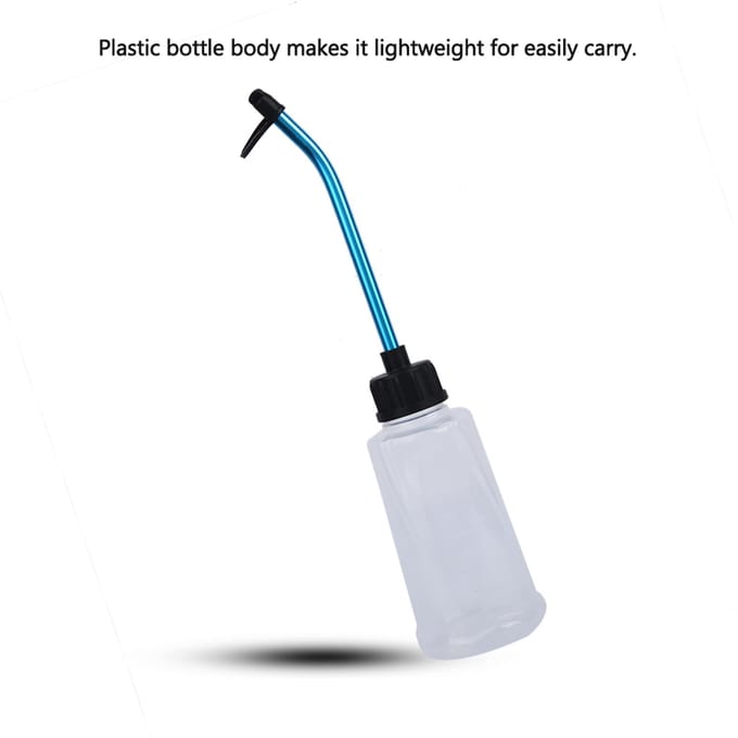 Nitro Motor Brandstofvuller Navulfles met Aluminium Legering Rietje voor RC Modelauto 250ML Wit blue