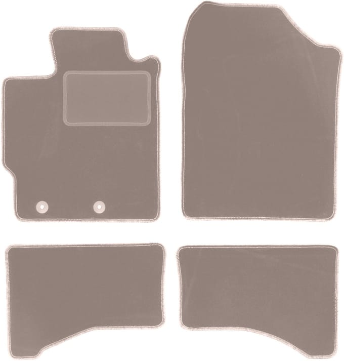 Beige veloursmatten voor: Toyota Yaris III FL hatchback (2017-2020)