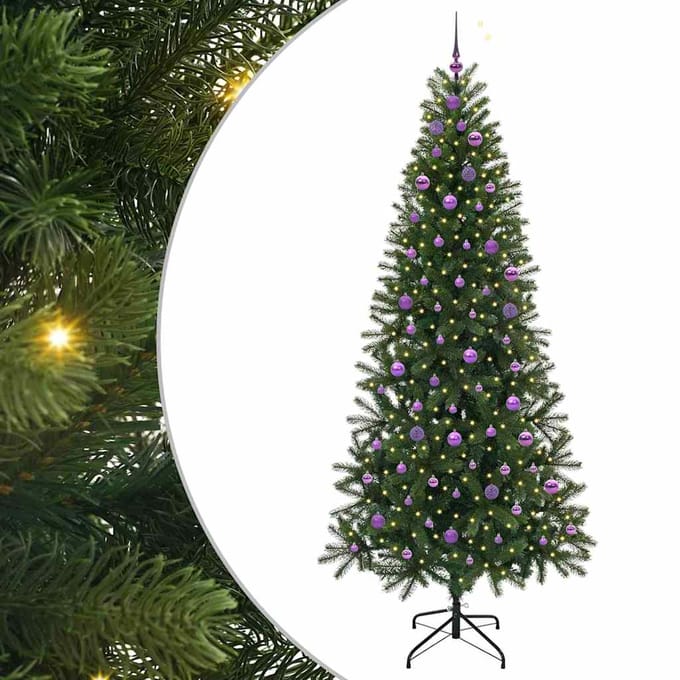 vidaXL - Kunstkerstboom - Groen - 240 - cm - PE - en - PVC