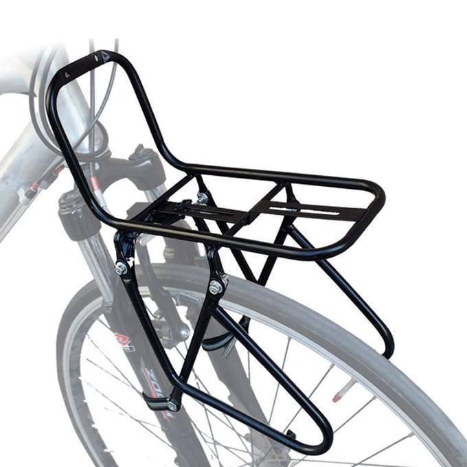 Support avant de vélo vtt, porte-bagages en acier, support de sacoche, capacité de charge jusqu'à 15KG/33lb noir