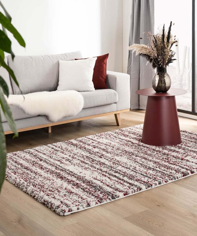 Berber vloerkleed - Artisan Essa grijs/rood 240x340