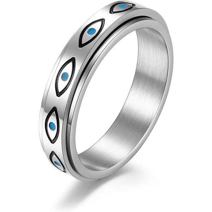 Horusoog RVS Draaibare Ring Verlicht Angst 5# gray