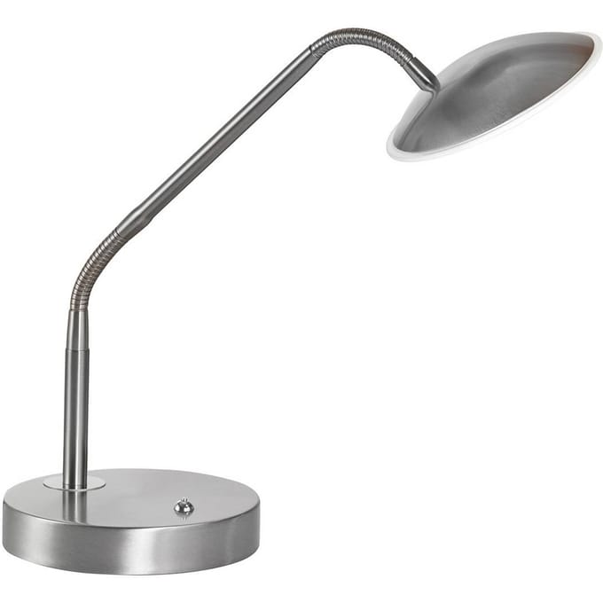 FISCHER & HONSEL LED tafellamp Tallri, nikkel, hoogte 60 cm, CCT-aanraakdimmer