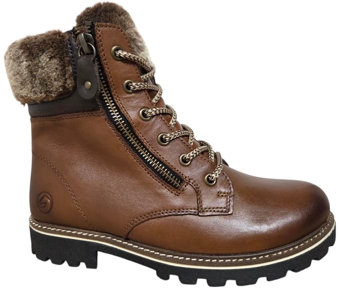 Remonte D8463-25 Veterboots Bruin Leer Dames - Bruin - 42