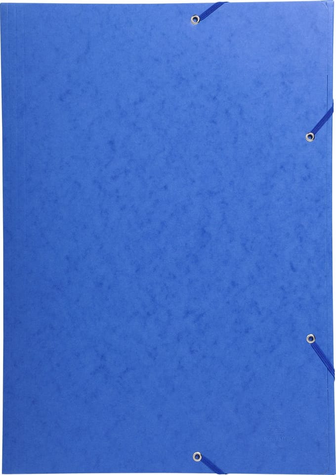 Exacompta 5x Elastomap met 3 kleppen in glanskarton 600gm2 - A3 - Blauw - 59507E