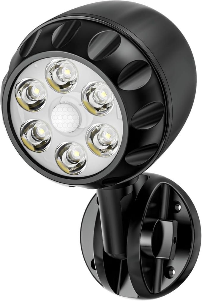 Draadloze Bewegingssensor Buitenlamp IP65 Waterdicht Zwart