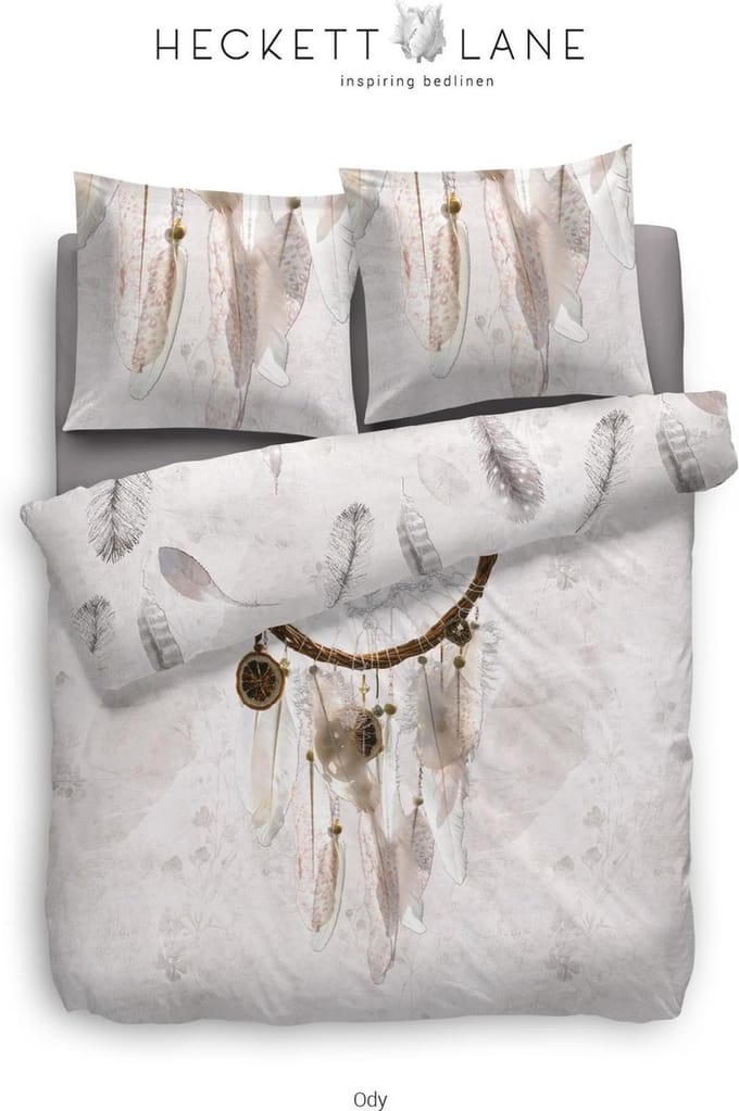 HNL Refined Satin Dekbedovertrek Ody - Eenpersoons - 140x200/220 cm - Wit