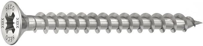HECO TOPIX-Plus spaanplaatschroef 4x40mm - platkop - RVS - voldraad - PZD 2 - 61676 (Per 200 stuks)