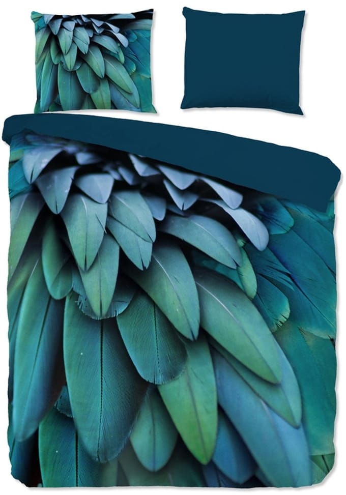 Pure dekbedovertrek veren - 1 persoons 140x200/220 cm - Petrol - Microvezel