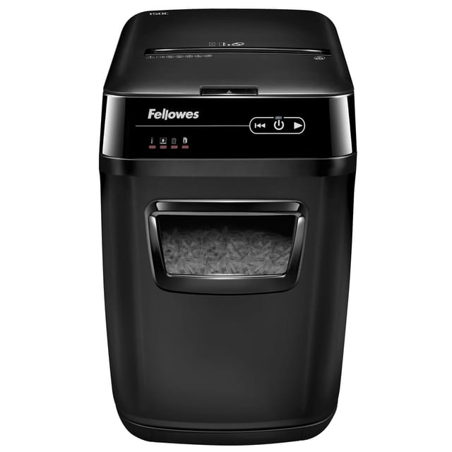 Fellowes AutoMax Papiervernietiger 200C – 200 Vel Autofeed – P-4 Cross-Cut – 10 Vel Handmatig – Shredder voor Kantoor