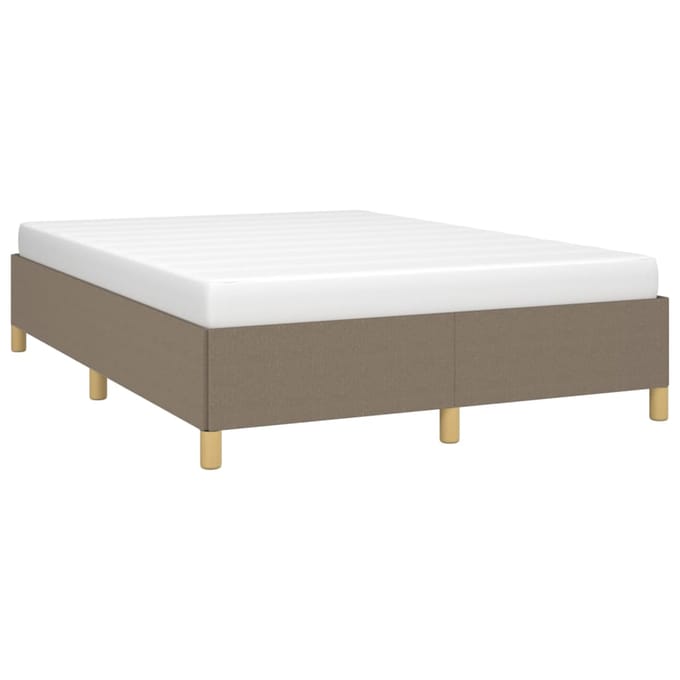 vidaXL - Bedframe - zonder - matras - stof - taupe - 140x190 - cm