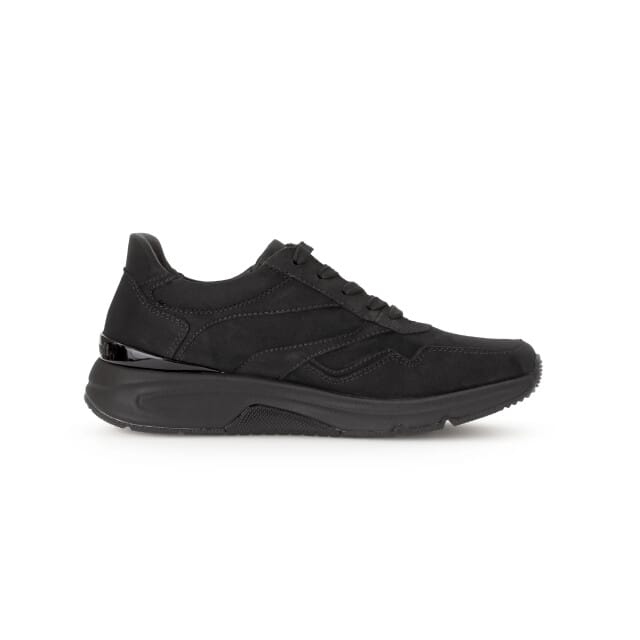 Gabor rollingsoft sensitive 06.896.47 - dames rollende wandelsneaker - Zwart - maat 42.5 (EU) 8.5 (UK)