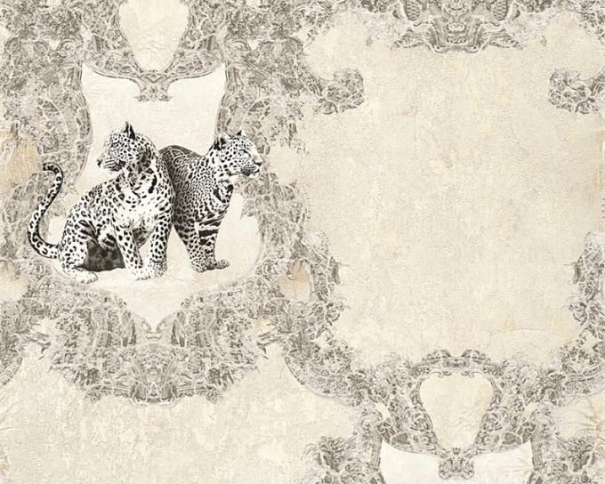 PANTER BEHANG - Grijs Zwart - AS Creation Hermitage 10