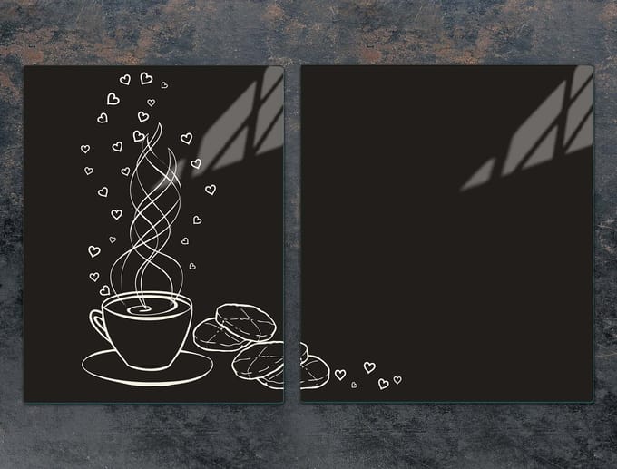 TMK ArtDeko - Snijplank - Koffiekleur - Glas - 85x52 cm