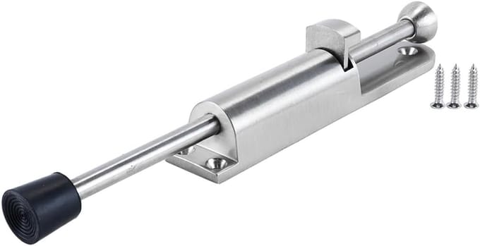 Winddichte Deurstopper - Deurrem Deurhouder - Deur Open Houden - Step-On Ontwerp - 147 x 20 mm - Zilver