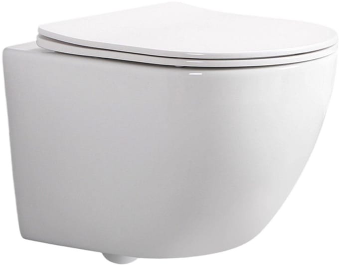 FugaFlow Efficiente Anta Compact Wandclosetset - diepspoel - rimless - slim zitting - glans wit