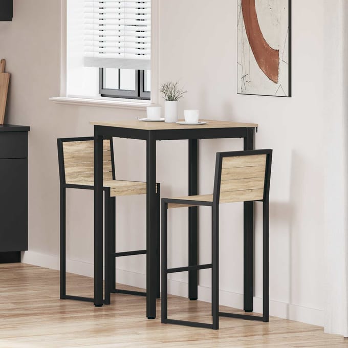 vidaXL - Staande - Bartafel - Bewerkt - hout - Vierkant