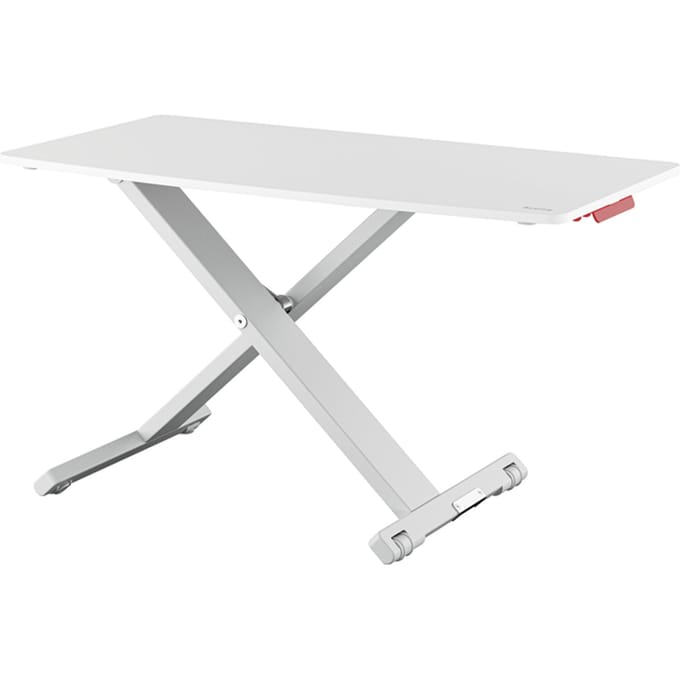 Leitz Zit/Sta Bureau - In Hoogte Verstelbare Bureauverhoger voor Computerschermen, Monitors en Laptops, 650 x 350mm - Wit/Grijs