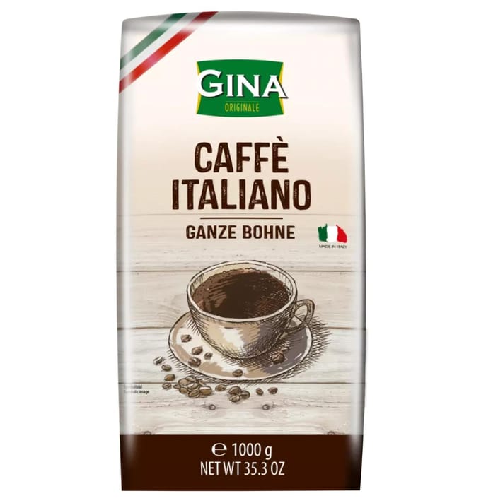 Gina Kaffee Italiano Grains de café 1 kg