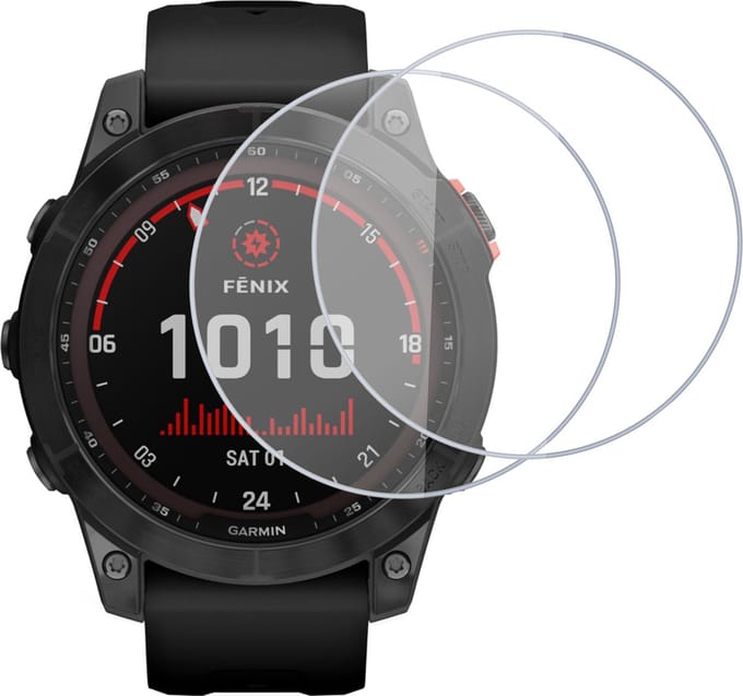2x Screenprotector geschikt voor Garmin Fenix 7 / Fenix 7 Solar / Fenix 7 Pro Solar / 7 Sapphire / 7 Pro Sapphire / 7 Sapphire / 7 Pro Sapphire - Folie Screen Protector