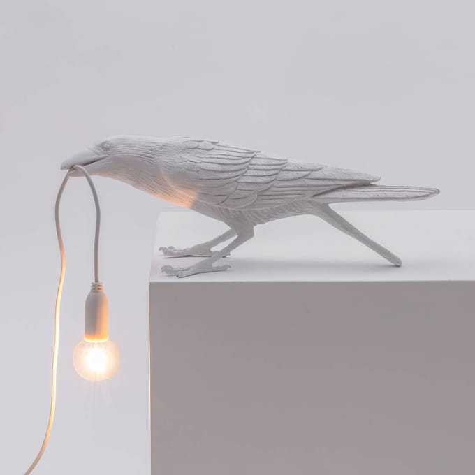 SELETTI Bird Lamp LED decoratieve tafellamp speels wit