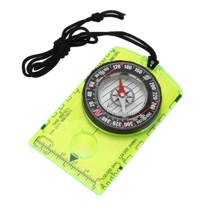 DC361 Kaartleeskompas Lichtgewicht Oriëntatiekompas voor Wandelen Backpacken black