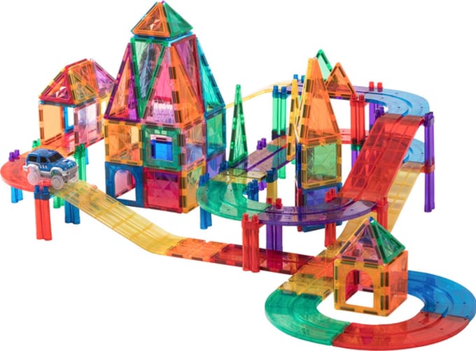 Eduplay magnetische racebaan 120-delig speelgoed set raceauto.