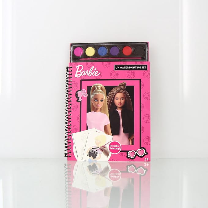 Barbie UV water schilderset met 6 kleuren waterverf en penseel
