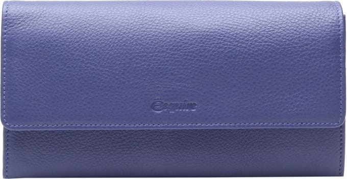 Esquire Leren portemonnee Peru Ladies Purse Night Blue blauw