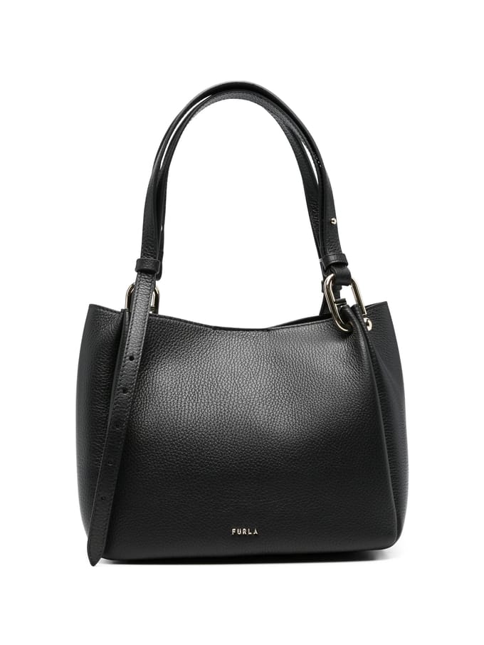 FURLA Leren schoudertas Nuvola Tote Nero zwart