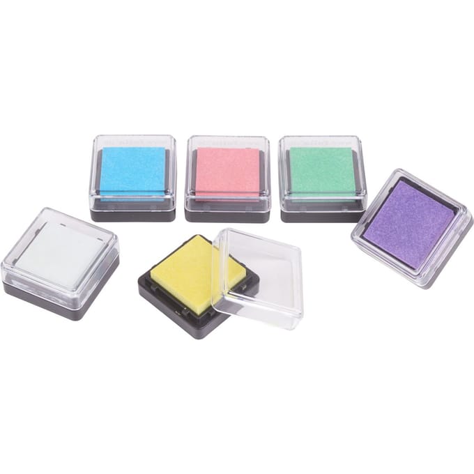 folia stempelkussen set 'Pastel', 6-kleuren assorti
