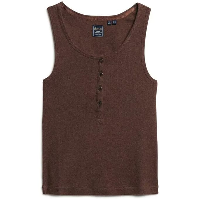 Superdry - Athletic Essentials hemdtopje met knopen - Dames - Vesten