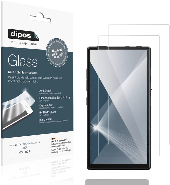 dipos – 2x Pantserfolie geschikt voor FiiO M33 R2R | 9H Screenprotector
