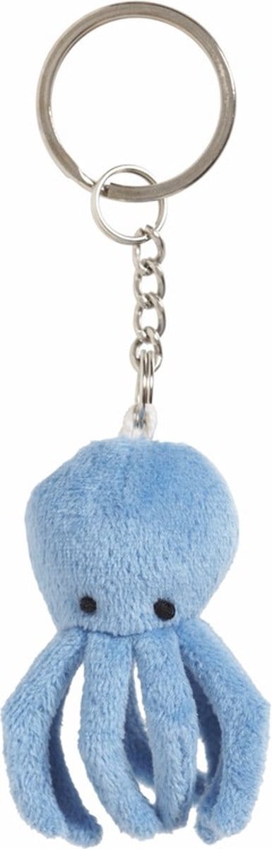 Nature Planet Pluche Octopus/Inktvis knuffel sleutelhanger - 6 cm - Speelgoed dieren