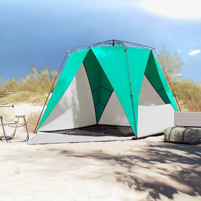 vidaXL - strandtent - 4-persoons - waterdicht - snelontgrendeling - zeegroen